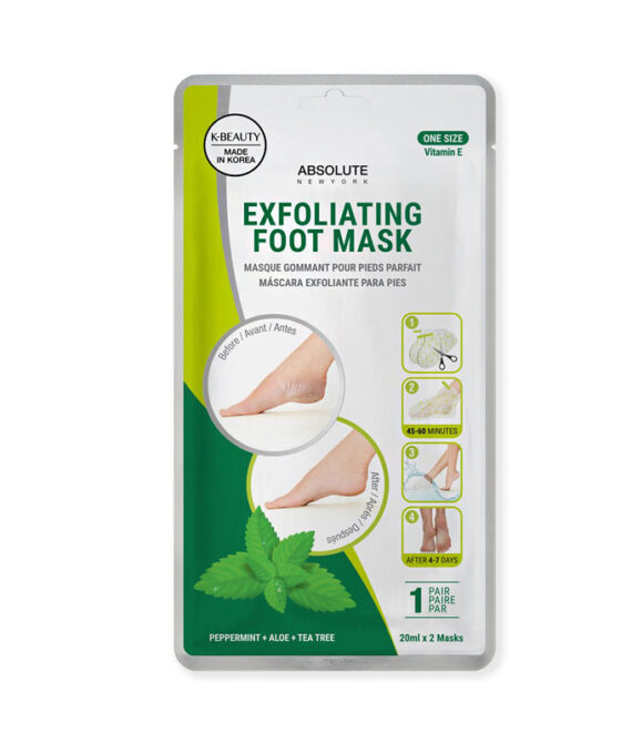 ABSOLUTE Exfoliating Foot Mask – Peppermint + Aloe + Tea Tree