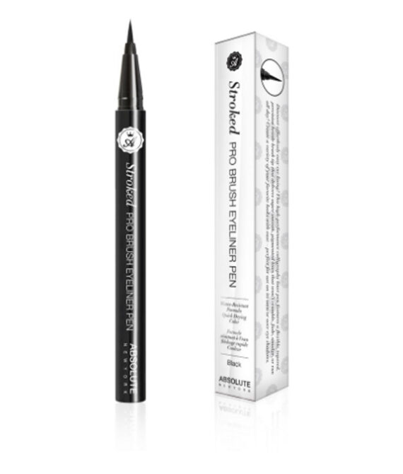 ABSOLUTE Stroked Pro Brush Eyeliner Pen – Black (DC)