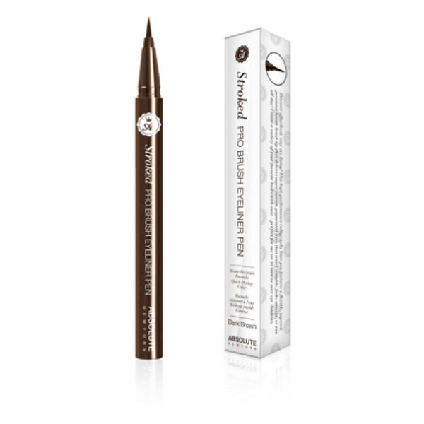 ABSOLUTE Stroked Pro Brush Eyeliner Pen - Dark Brown