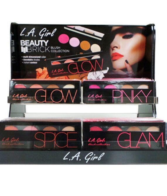 L.A. GIRL Beauty Brick Blush Collection Display Set – 48 Pieces