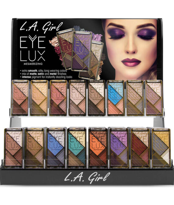 L.A. GIRL Eyelux Eyeshadow Acrylic Display Set, 192 Pieces