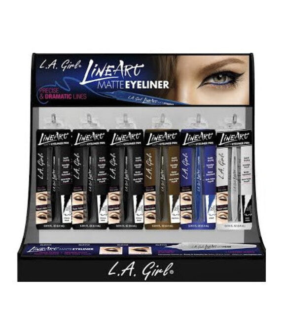 L.A. GIRL Line Art Matte Eyeliner Display Set 72 Pieces