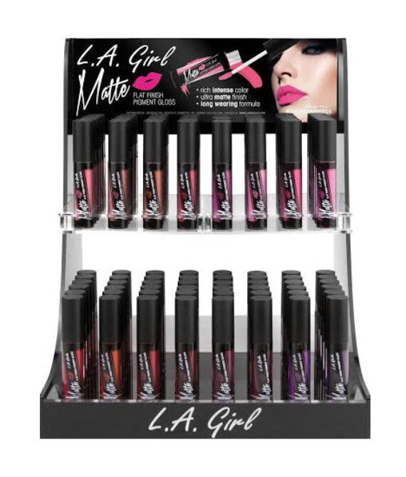 L.A. GIRL Matte Pigment Gloss Display Set 192 Pieces