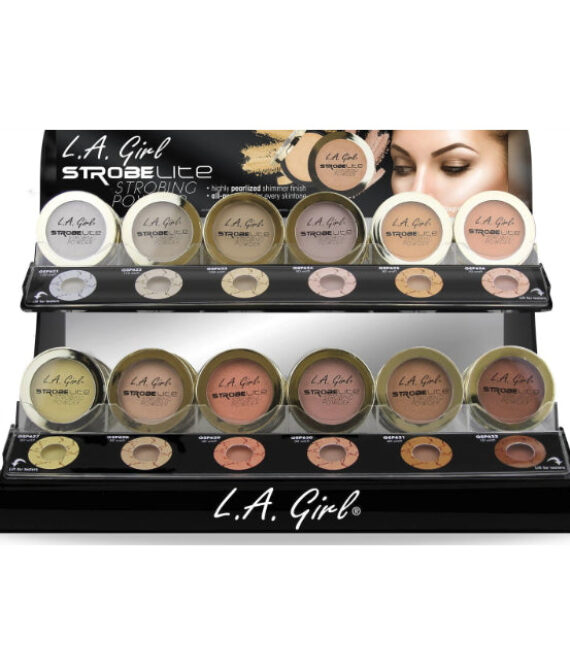 L.A. GIRL Strobe Lite Powder Display Case Set 144 Pieces