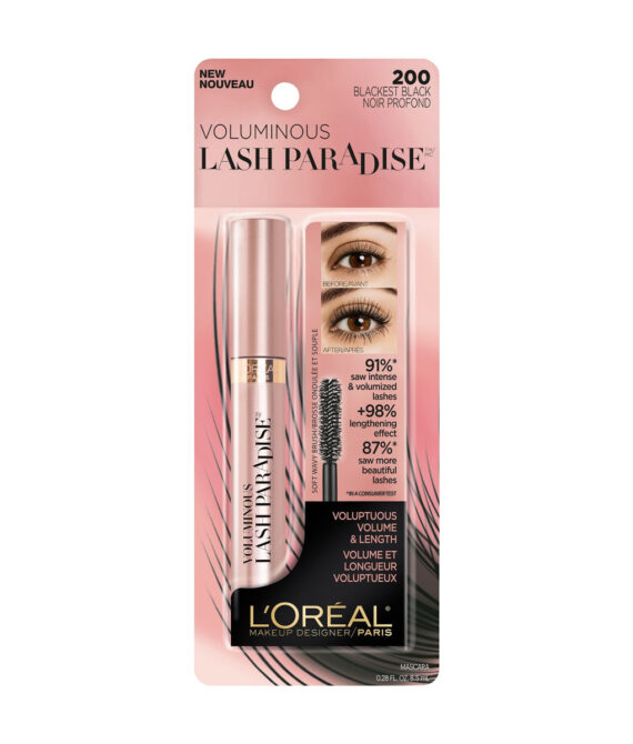 L’OREAL Voluminous Lash Paradise Washable Mascara – Blackest Black