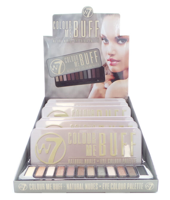 W7 Colour Me Buff Natural Nudes Eye Colour Palette Display Set, 6 Pieces Plus Display Tester